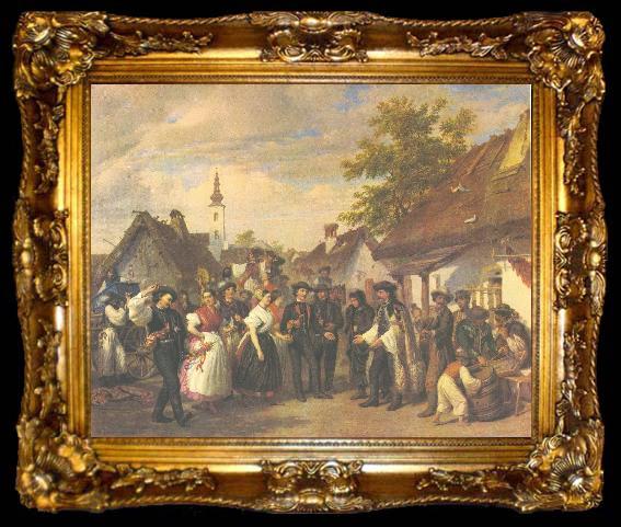 framed  Miklos Barabas The Arrival of the Daughter in law, ta009-2